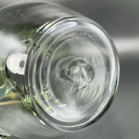 Mid Century Glass Pitcher Carafe Jug Hand Blown Pitcher Green Clear Ombré VTG - Picture 5 of 15